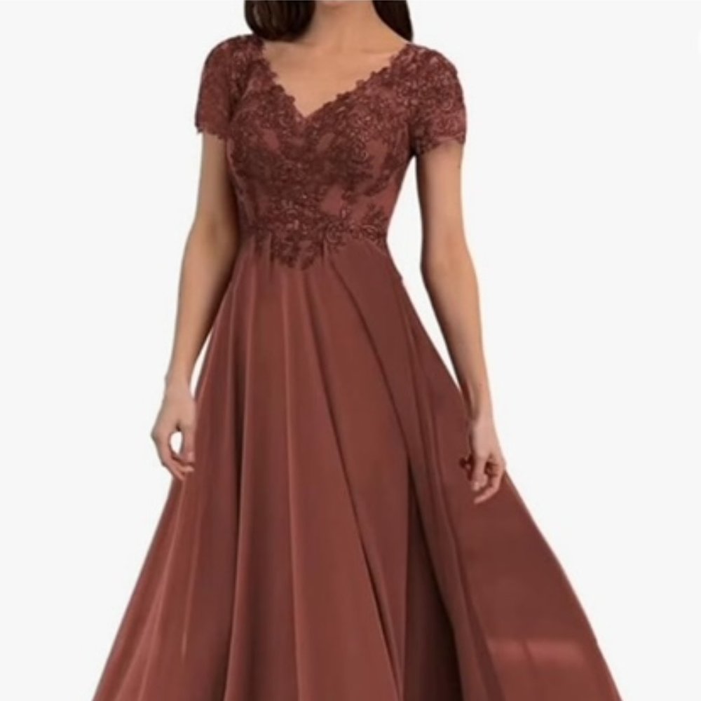 Mother of the bride dress - size24 - rust colored